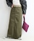 【WEB限定】ウォッシャブル / PLCチノトラペーズスカート