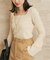 Noil silk Square ニット