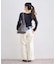 ワイドリブロングスリーブニット