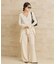 organic linen 混 ニットパンツ