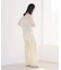 organic linen 混 ニットパンツ