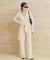 organic linen 混 ニットパンツ