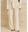 organic linen 混 ニットパンツ