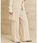 organic linen 混 ニットパンツ