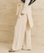 organic linen 混 ニットパンツ