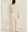 organic linen 混 ニットパンツ
