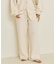 organic linen 混 ニットパンツ