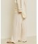 organic linen 混 ニットパンツ