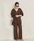 organic linen 混 ニットパンツ
