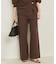 organic linen 混 ニットパンツ