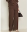 organic linen 混 ニットパンツ