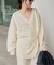 organic linen 混 カーディガン