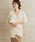 organic linen 混 カーディガン