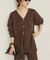 organic linen 混 カーディガン