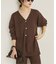 organic linen 混 カーディガン