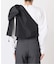 ONE SHOULDER TAFFETA ブラウス