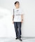 フェイドフロッキープリント Tシャツ