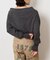 2WAYワイドネックルーズKNIT CARDIGAN TOPS：ニット