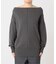 2WAYワイドネックルーズKNIT CARDIGAN TOPS：ニット