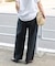 《追加2》《S/Mサイズ展開》手洗い可 / フレンチリネンストレートパンツ