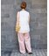 《追加2》《S/Mサイズ展開》手洗い可 / フレンチリネンストレートパンツ