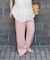 《追加2》《S/Mサイズ展開》手洗い可 / フレンチリネンストレートパンツ