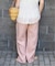《追加2》《S/Mサイズ展開》手洗い可 / フレンチリネンストレートパンツ