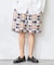 Garment wash Madras Shorts