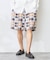 Garment wash Madras Shorts
