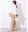 《WEBのみ4サイズ展開/シリーズあり》リネンmixストレッチパンツ
