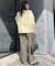 《4サイズ展開》ベルテット2タックストレートパンツ