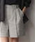 ミックスツイードフレアショートパンツ