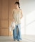 Linen mix lace キャミソール
