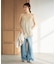 Linen mix lace キャミソール