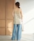 Linen mix lace キャミソール