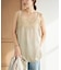 Linen mix lace キャミソール