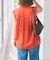 ラミーコットンギャザーブラウス