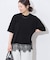 【洗える/接触冷感】WASHABLE COOL レースヘム ハーフスリーブ プルオーバー