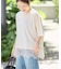 【洗える/接触冷感】WASHABLE COOL レースヘム ハーフスリーブ プルオーバー