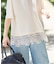 【洗える/接触冷感】WASHABLE COOL レースヘム ハーフスリーブ プルオーバー