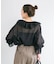 手洗い可 / SHEER CHECK FRILL ブラウス