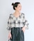 手洗い可 / SHEER CHECK FRILL ブラウス