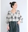手洗い可 / SHEER CHECK FRILL ブラウス