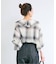 手洗い可 / SHEER CHECK FRILL ブラウス