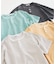 製品染め ワッフル調 ピケ ヘンリーネックTシャツ