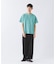 製品染め ワッフル調 ピケ ヘンリーネックTシャツ