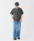 製品染め ワッフル調 ピケ ヘンリーネックTシャツ