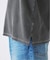 製品染め ワッフル調 ピケ ヘンリーネックTシャツ