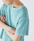 製品染め ワッフル調 ピケ ヘンリーネックTシャツ