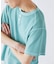 製品染め ワッフル調 ピケ ヘンリーネックTシャツ